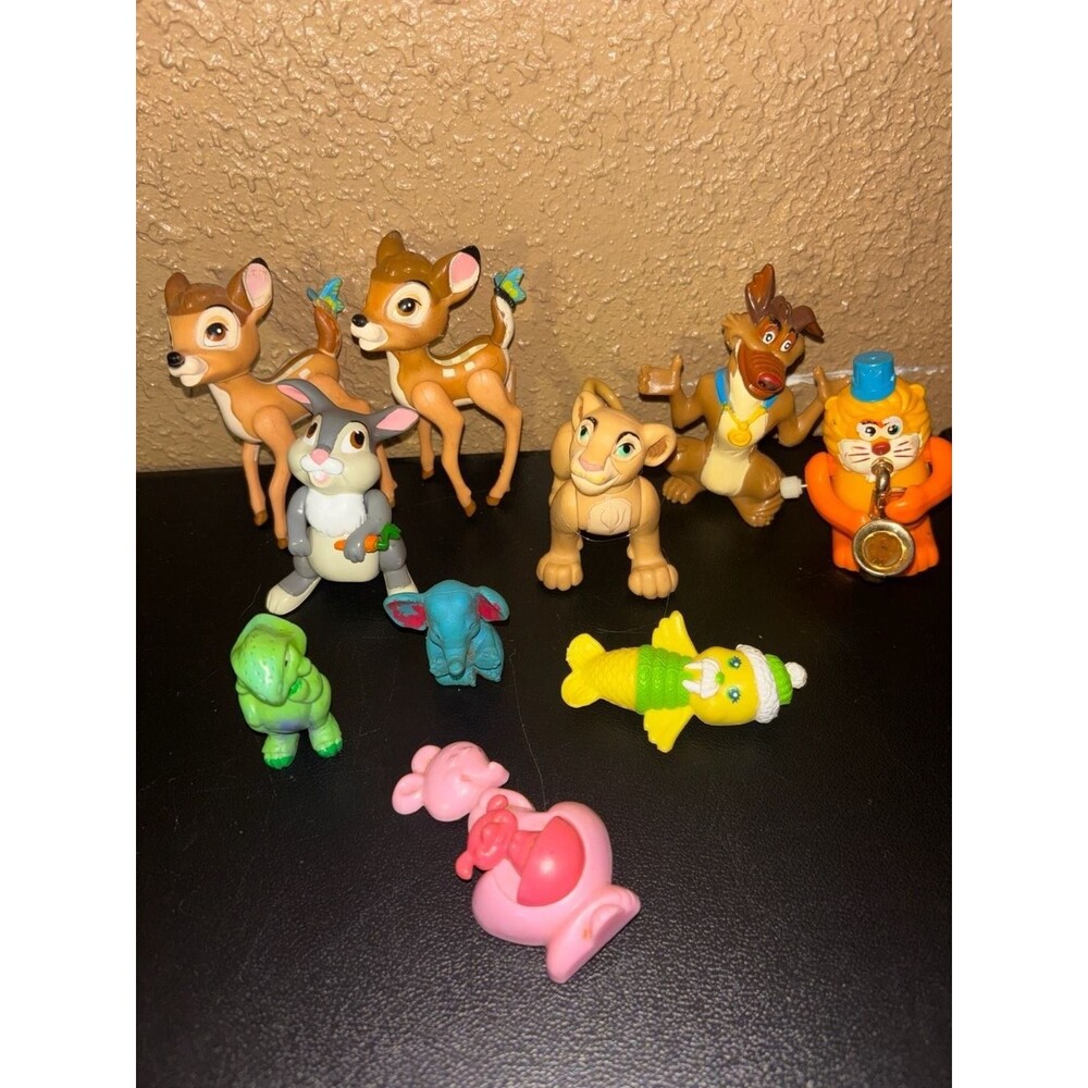 Vintage Disney Bambi and Friends Action Figures and Toys Lot of 10